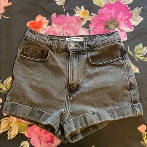 Black/ gray denim American Apparel shorts